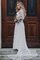 Enges Schaufel-Ausschnitt Legeres Brautkleid mit Schleife mit Bordüre - Bild 1
