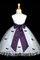 A-Linie Reißverschluss Bodenlanges Blumenmädchenkleid mit Blume mit Empire Taille - Bild 2