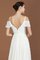 A-Linie Gerüschtes Zart Prinzessin Bodenlanges Brautjungfernkleid aus Chiffon - Bild 8