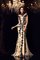 Ärmelloses Empire Taille Meerjungfrau Ballkleid aus Chiffon mit Applikation - Bild 1