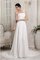 Ein Schulterfreies Empire Taille Chiffon Sittsames Brautkleid mit Kapelle Schleppe - Bild 1