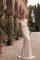 Etui Perlenbesetztes Ärmellos Reißverschluss Elegantes Brautkleid - Bild 1