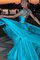 Prinzessin Ärmelloses Chiffon Bodenlanges Abendkleid mit Perlen - Bild 1