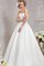 A-Line Trägerloser Ausschnitt Sittsames Brautkleid ohne Ärmeln aus Satin - Bild 1