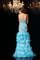 Perlenbesetztes Empire Taille Meerjungfrau Ärmelloses Ballkleid mit Herz-Ausschnitt - Bild 2