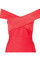 Rot Bardot Hals Kreuz Kleid Club Kleider - Bild 3