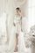 Spitze Langärmeliges Satin Modisches Brautkleid mit Schleife - Bild 1