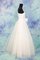 Tüll Ein Träger Bodenlanges Brautkleid mit Reißverschluss ohne Ärmeln - Bild 2