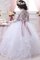 Tüll Normale Taille Duchesse-Linie Bodenlanges Blumenmädchenkleid mit Blume - Bild 2