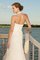 Strand V-Ausschnitt Herz-Ausschnitt Schlichtes Brautkleid mit Knöpfen - Bild 2