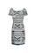 Elasthan Drucken Mini Kleid Bodycon Polyester Club Kleider - Bild 3