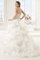 Reißverschluss Exklusive Pompöse Sittsames Brautkleid mit Mehrschichtigen Rüsche - Bild 2