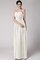 Chiffon Nackenband Enganliegendes Brautjungfernkleid mit Blume mit Reißverschluss - Bild 20