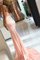 Ärmelloses Normale Taille Meerjungfrau Spaghetti Träger Abendkleid mit Applikation - Bild 2