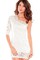 Eine Schulter Spitze Polyester Elegant Elasthan Bodycon Damen Weiß Club Kleider - Bild 1