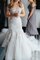 Reißverschluss Elegantes Brautkleid mit Bordüre mit Applike - Bild 1