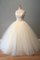 Rückenfreies a linie Duchesse-Linie Brautkleid ohne Ärmeln mit Natürlicher Taille - Bild 2