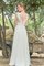 A-Linie Plissiertes Kurze Ärmeln Prächtiges Brautkleid mit Gekappten Ärmeln - Bild 2