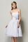 Chiffon A-Linie Prinzessin Knielanges Brautjungfernkleid mit Reißverschluss - Bild 28
