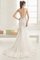 Meerjungfrau Schaufel-Ausschnitt Sweep Train Romantisches Brautkleid mit Applike - Bild 1
