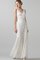 Etui Drapiertes Elegantes Brautkleid mit V-Ausschnitt ohne Ärmeln - Bild 1