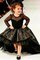 Normale Taille Duchesse-Linie Satin Blumenmädchenkleid mit Gürtel mit Schleife - Bild 3