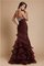 Normale Taille Herz-Ausschnitt Meerjungfrau Sittsames Ballkleid aus Organza - Bild 2
