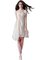 A-Line Plissiertes Mini Brautjungfernkleid mit Empire Taille mit Herz-Ausschnitt - Bild 2