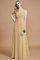 A-Line Prinzessin Chiffon Bodenlanges Brautjungfernkleid mit Reißverschluss - Bild 16