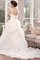 Elegantes Bodenlanges Sittsames Brautkleid mit Natürlicher Taille mit Rüschen - Bild 2