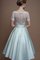 A-Line Wadenlanges Legeres Brautkleid mit Applike aus Satin - Bild 2