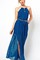 Juwel Polyester Damen Elegant Ausschnitt Maxi Club Kleider - Bild 1