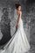 Spitze Trägerlos Plissiertes Ärmelloses Brautkleid mit Gericht Schleppe - Bild 2