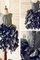 Ärmellos Breiter Träger Wadenlanges Blumenmädchenkleid mit Rüschen mit Blume - Bild 5