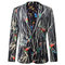Jacke Blumendruck Mantel Mode Marke Männer Blazer - Bild 4