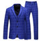 Asiatischen Jacke + Weste + Hose Blazer Herren Anzüge Für Hochzeit Herren Anzüge Plaid - Bild 1
