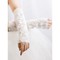 Spitze Mit Applikation Weiß Elegant|Bescheiden Brauthandschuhe - Bild 2