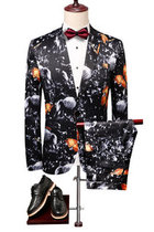 Herren Anzug Urlaub Tragen Print Anzug Lässig Männer Mode