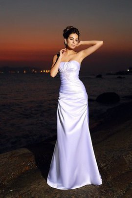 Empire Taille Satin Strand Brautkleid mit Rücken Schnürung mit Herz-Ausschnitt