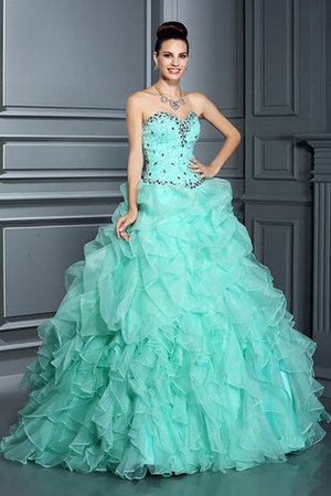 Empire Taille Duchesse-Linie Herz-Ausschnitt Anständiges Partykleid aus Organza - Bild 6