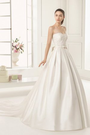 Duchesse-Linie Dom Langes Luxus Brautkleid mit Herz-Ausschnitt - Bild 1