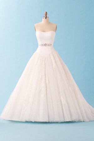 Romantisches Pompöse Sittsames Brautkleid mit Applike mit Empire Taille - Bild 1