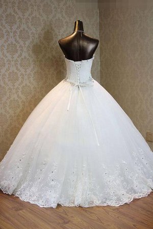 Spitze Plissiertes Perlenbesetztes Brautkleid mit Bordüre aus Paillette - Bild 2