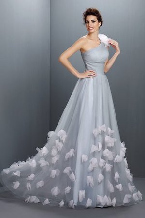 Prinzessin A-Line Reißverschluss Anständiges Bodenlanges Abendkleid - Bild 1