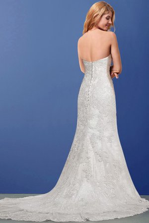 A linie Keine Taille Ärmelloses Herz-Ausschnitt Brautkleid mit Offenen Rücken - Bild 1