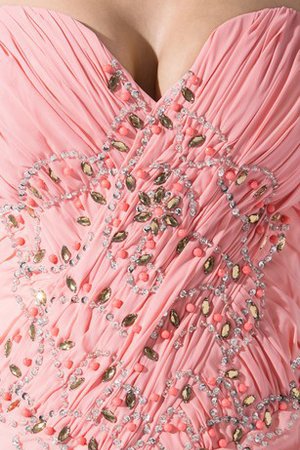 Gerüschtes Watteau Schleppe Chiffon Anständiges Abendkleid mit Perlen - Bild 2