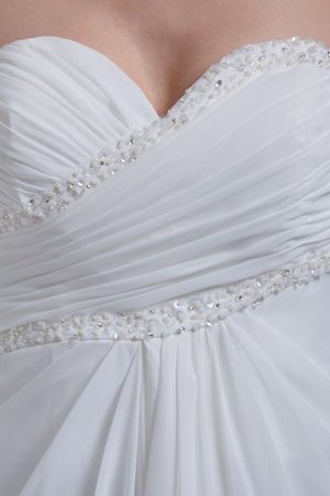 Keine Taille Ärmellos Herz-Ausschnitt Schick Bodenlanges Brautkleid - Bild 2