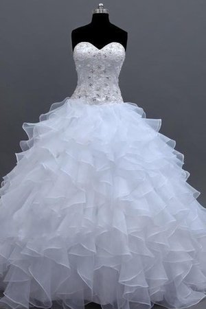 Spitze Meerjungfrau Langärmeliges Sittsames Brautkleid mit Applike - Bild 1