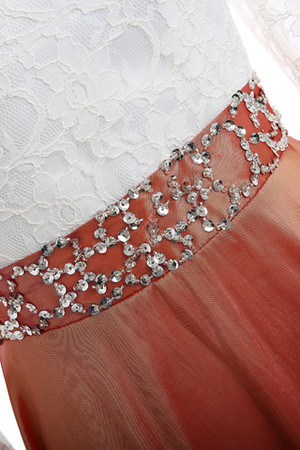 Strand Etui Reißverschluss durchsichtige Rücken Perlenbesetztes Modern Brautmutterkleid - Bild 3