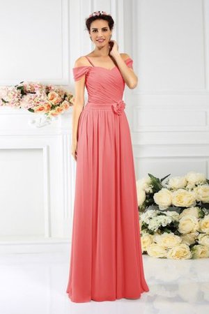 Empire Taille Plissiertes Chiffon Reißverschluss Brautjungfernkleid mit Drapierung - Bild 28